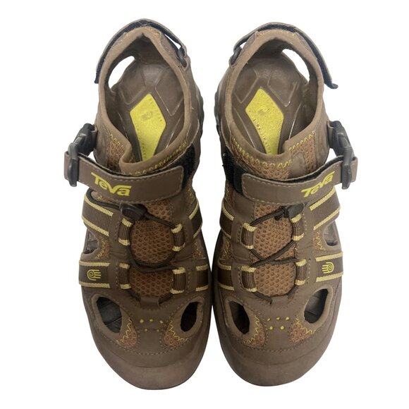 Teva Brown Chocolate Chip Leather Omnium Hiking Sandals - Picture 8 of 12